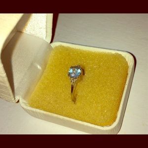 Aquamarine Ring, 14K White Gold